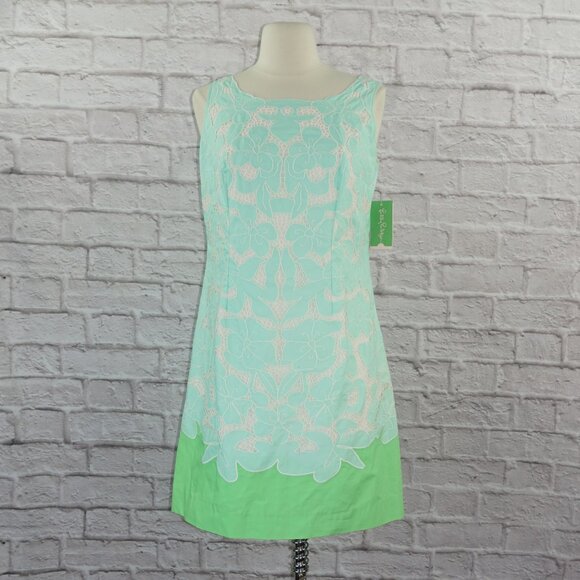 Lilly Pulitzer Capricia Floral Eyelet Cotton Dress 6 - Picture 1 of 14